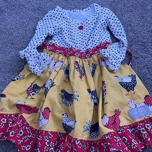 Eleanor Rose Rhonda chickens dress 5/6